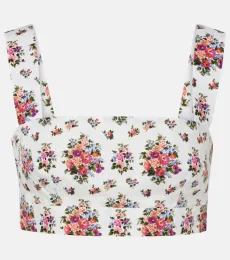 Floral cotton crop top Floral cotton crop top