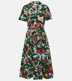 Floral cotton poplin midi dress Floral cotton poplin midi dress