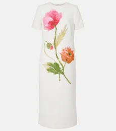 Floral crêpe midi dress Floral crêpe midi dress