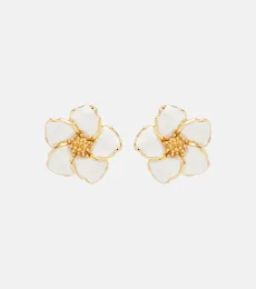 Floral enamel clip-on earrings Floral enamel clip-on earrings