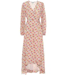 Floral georgette wrap dress