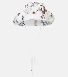 Floral linen-blend bucket hat Floral linen-blend bucket hat