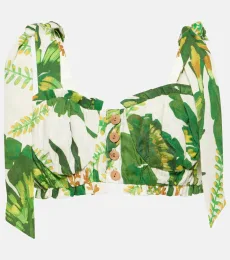 Floral linen bra top Floral linen bra top