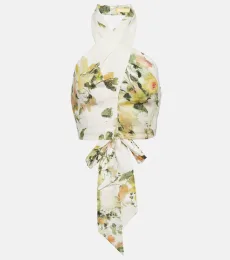 Floral linen halterneck top Floral linen halterneck top