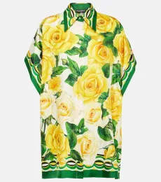 Floral silk blouse