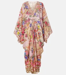 Floral silk kaftan Floral silk kaftan