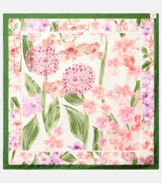 Floral silk scarf