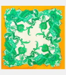 Floral silk scarf