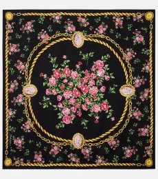 Floral silk scarf
