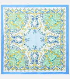 Floral silk twill scarf Floral silk twill scarf