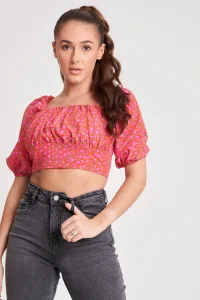 Floral Square Neck Top 16
