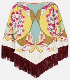 Florette PlacÃe reversible satin poncho Florette PlacÃe reversible satin poncho