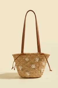 Flower Basket Straw Bag - F Flower Basket Straw Bag - F