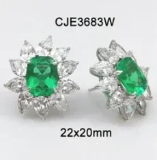 Flower Fashion Silver Earrings