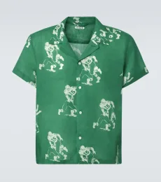 Football Silhouette linen shirt