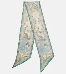 Foulard en soie à fleurs Foulard en soie à fleurs