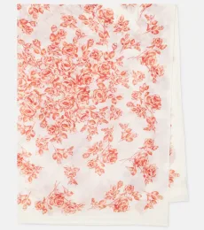 Foulard imprimé en coton et soie Foulard imprimé en coton et soie