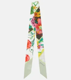 Foulard imprimé en sergé de soie Foulard imprimé en sergé de soie