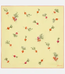 Foulard Raddish en soie imprimé Foulard Raddish en soie imprimé