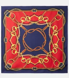 Foulard réversible en soie à imprimé Foulard réversible en soie à imprimé