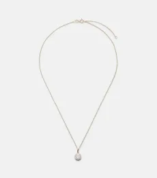 Framed Mosaic 10kt yellow gold necklace with diamonds