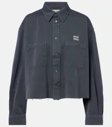Frayed denim shirt