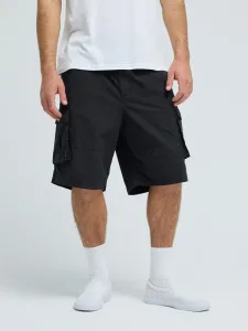 Freefall Cargo - Men Black Elasticated Cargo Shorts Freefall Cargo - Men Black Elasticated Cargo Shorts