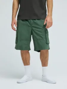 Freefall Cargo - Men Green Elasticated Cargo Shorts Freefall Cargo - Men Green Elasticated Cargo Shorts