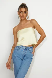 Fresh Style Satin Top Yellow Fresh Style Satin Top Yellow