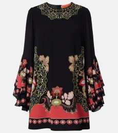 Friday printed crepe minidress Friday printed crepe minidress