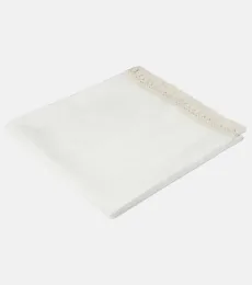 Fringed linen bath sheet Fringed linen bath sheet