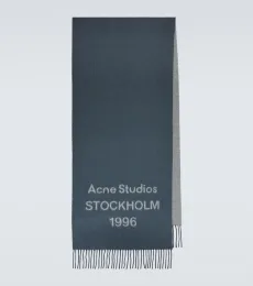 Fringed logo wool scarf Fringed logo wool scarf