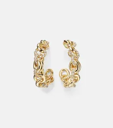 Fused Serpens 18kt gold earrings with diamonds Fused Serpens 18kt gold earrings with diamonds