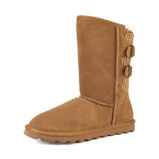 FuzzyChic Buckle Fur Lined Non Slip Winter Boots