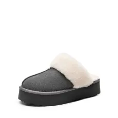 FuzzyEasy Platform Slipper Faux Fur Lining Platform Slippers FuzzyEasy Platform Slipper Faux Fur Lining Platform Slippers