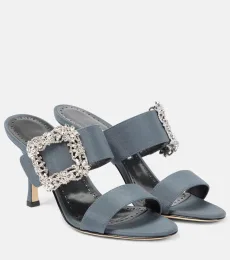 Gable Jewel embellished Crepe de Chine sandals Gable Jewel embellished Crepe de Chine sandals