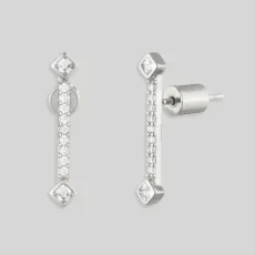 Gabrielle Petite Earrings - Rhodium Plated Gabrielle Petite Earrings - Rhodium Plated