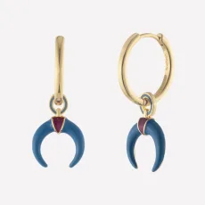 Gaia Enameled Earrings - White Gaia Enameled Earrings - White