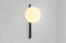 Gaia - Tall - Flush Wall Light antique bronze with matt opal glass Gaia - Tall - Flush Wall Light antique bronze with matt opal glass