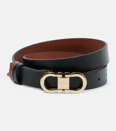 Gancini reversible leather belt