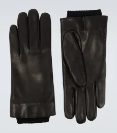 Gants Cassandre en cuir et laine