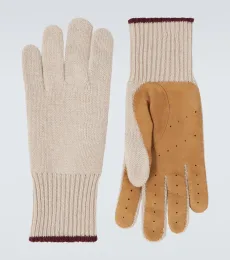 Gants en cachemire et cuir Gants en cachemire et cuir