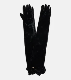 Gants VLogo en velours Gants VLogo en velours