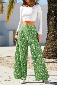 Garden Forecast Floral Trousers - Green