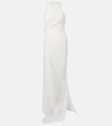 Gathered cotton-blend maxi dress Gathered cotton-blend maxi dress
