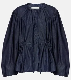 Gathered denim blouse Gathered denim blouse