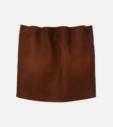 Gathered suede miniskirt Gathered suede miniskirt
