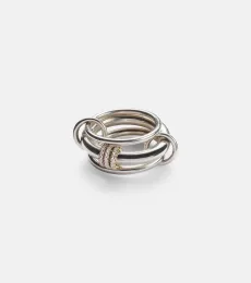 Gemini sterling silver ring with white diamonds Gemini sterling silver ring with white diamonds