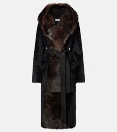 Geoff shearling wrap coat
