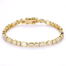 Geometric Mixed-Cut Bezel Bracelet Geometric Mixed-Cut Bezel Bracelet